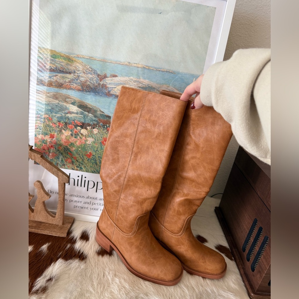 Tan Heeled Boots